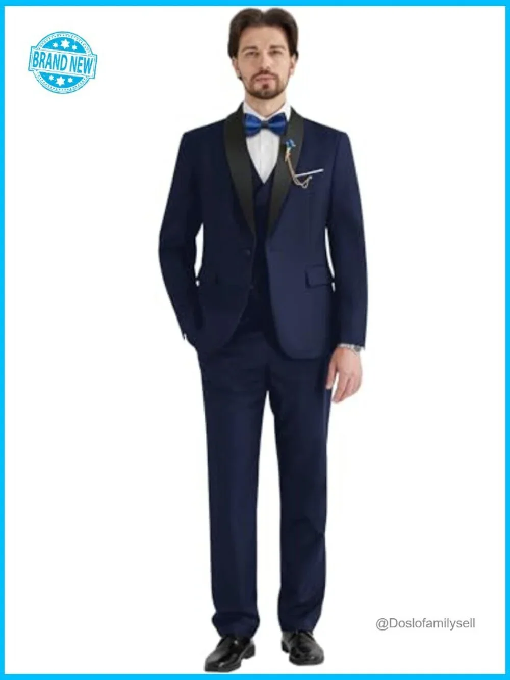 Slim Fit Shawl Lapel Blazer Vest Pants Set Classic Elegant Formal Suit